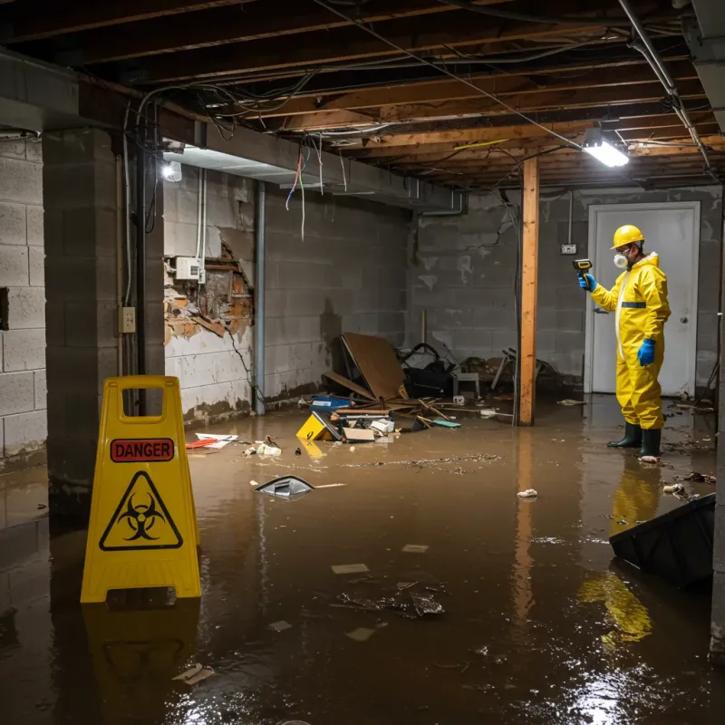 Flooded Basement Electrical Hazard in Amite, LA Property